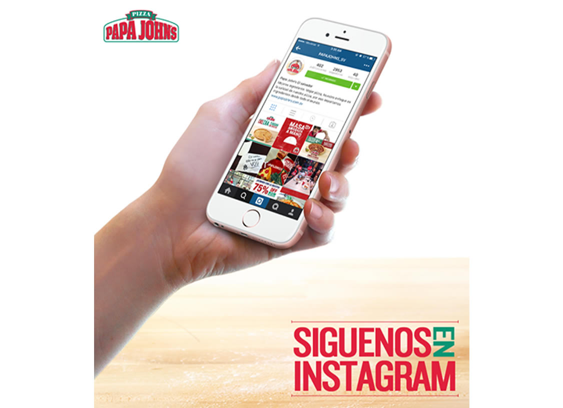 Papa John's en Instagram